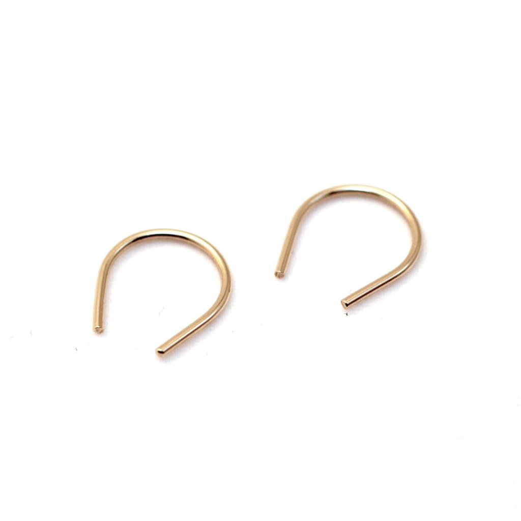 Handmade Eco-Friendly fine jewellery by Marie Beatrice Gade, HOOK MINI 9K Gold Earrings