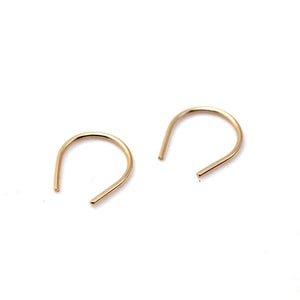 Handmade Eco-Friendly fine jewellery by Marie Beatrice Gade, HOOK MINI 9K Gold Earrings