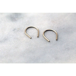 Handmade Eco-Friendly fine jewellery by Marie Beatrice Gade, HOOK MINI 9K Gold Earrings