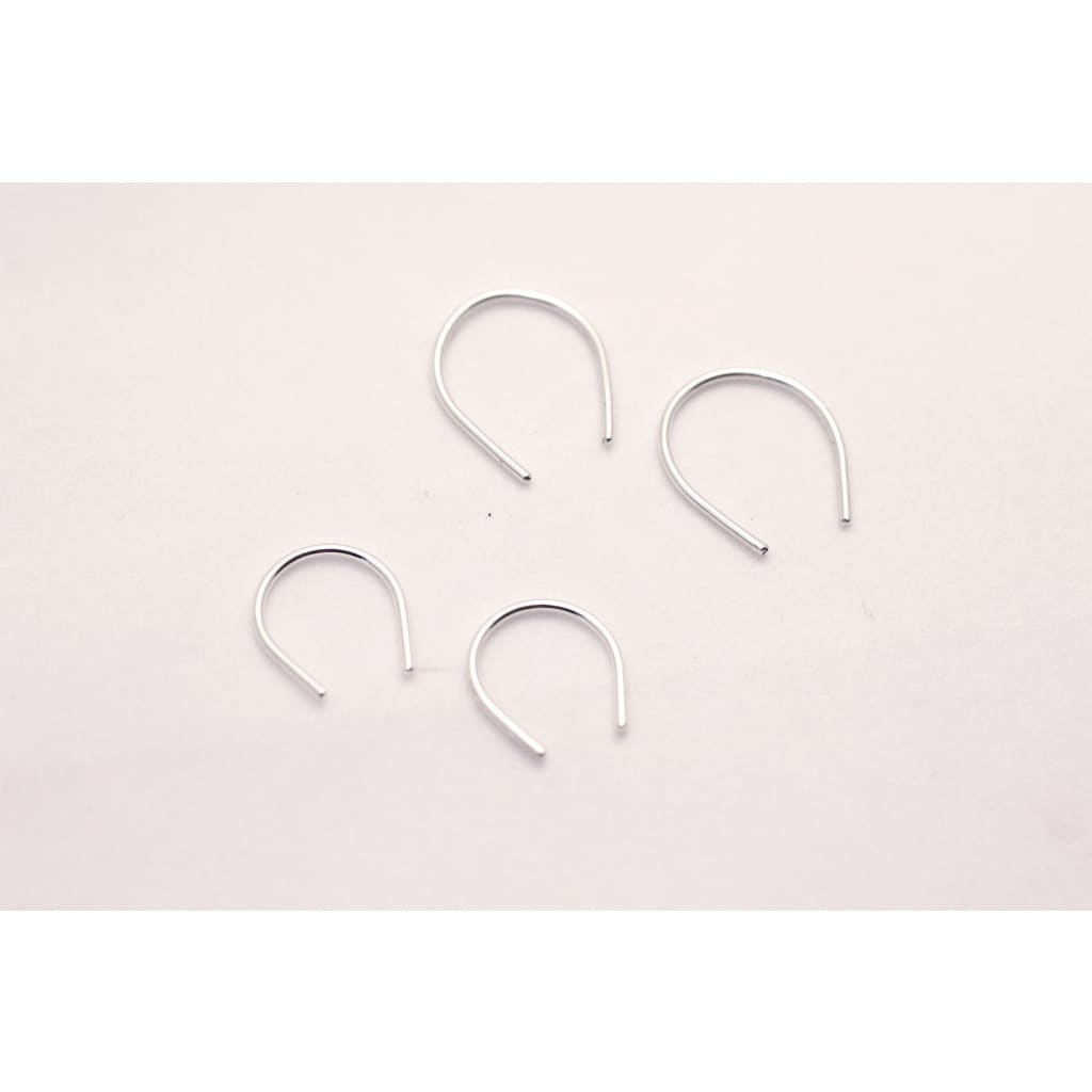 Handmade Eco-Friendly fine jewellery by Marie Beatrice Gade, HOOK MINI Silver Earrings