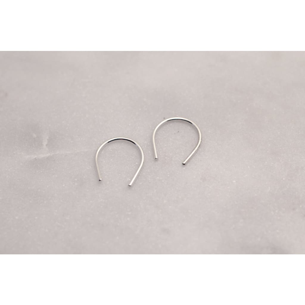 Handmade Eco-Friendly fine jewellery by Marie Beatrice Gade, HOOK MINI Silver Earrings
