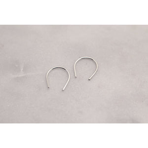 Handmade Eco-Friendly fine jewellery by Marie Beatrice Gade, HOOK MINI Silver Earrings