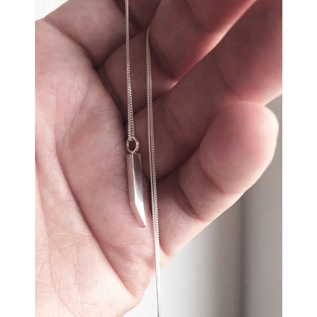 Handmade Eco-Friendly fine jewellery by Marie Beatrice Gade, IRIS Silver Dagger Necklace