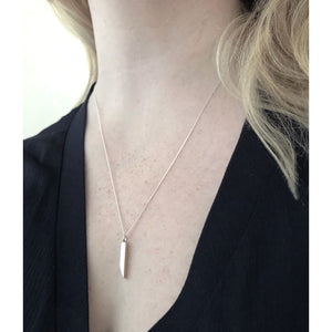 Handmade Eco-Friendly fine jewellery by Marie Beatrice Gade, IRIS Silver Dagger Necklace