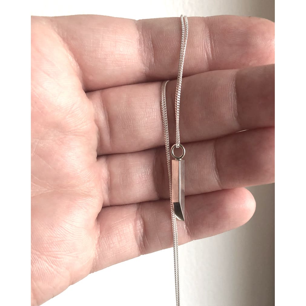 Handmade Eco-Friendly fine jewellery by Marie Beatrice Gade, IRIS Silver Dagger Necklace