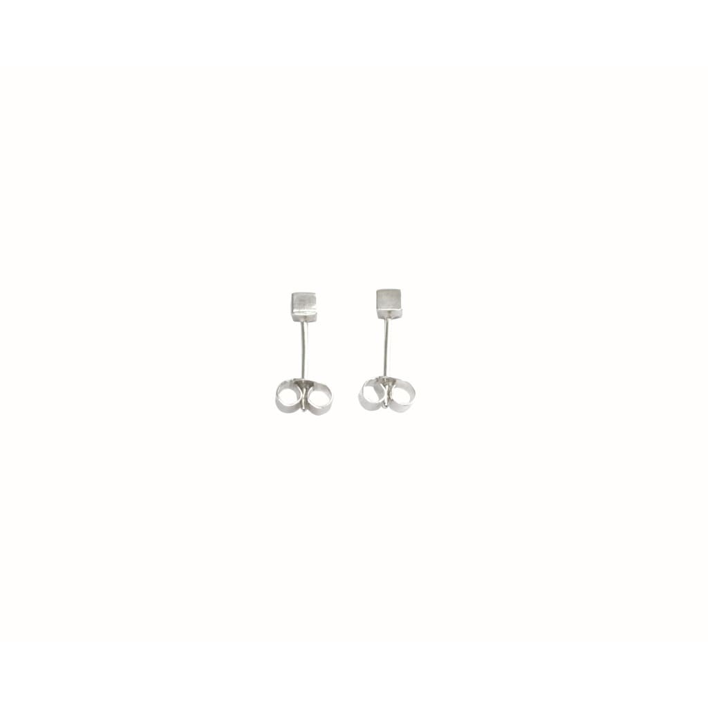 Handmade Eco-Friendly fine jewellery by Marie Beatrice Gade, KLOSS Silver Cube Earrings