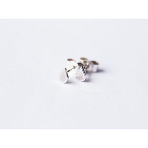 Recycled silver earrings Laguna Mini by M of Copenhagen laying on white background