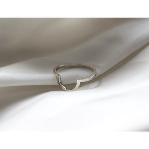 Mykonos Ring on white silk from front