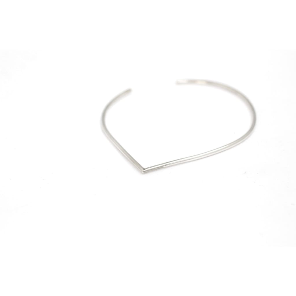 Portofino bangle by M of Copenhagen made with recycled silver on white background 2
