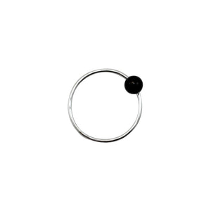 Positano ring by M of Copenhagen made with recycled silver and a natural onyx bead