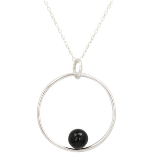 Positano necklace by M of Copenhagen made with silver and onyx