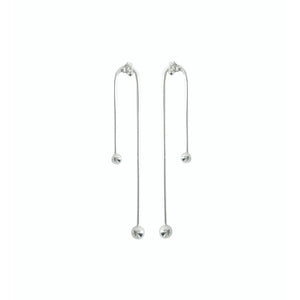 Rain earrings by M of Copenhagen made from recycled silver on white background
