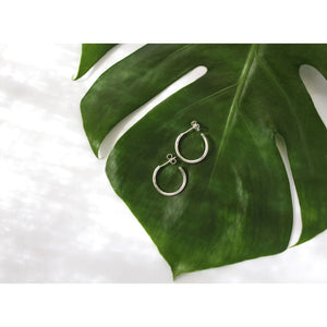 Rebecca earrings by M of Copenhagen made with recycled silver on leaf