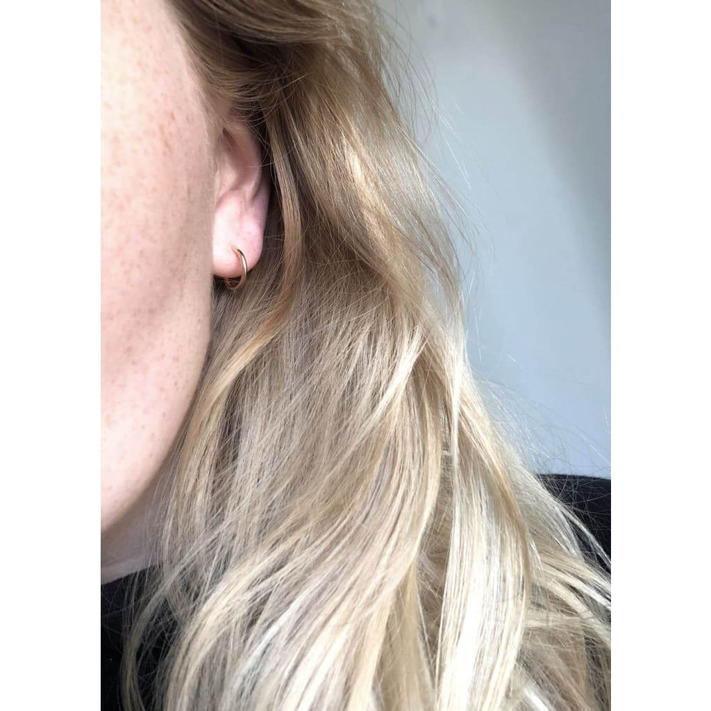 Handmade Eco-Friendly fine jewellery by Marie Beatrice Gade, REBECCA Mini 9 K Gold Earrings