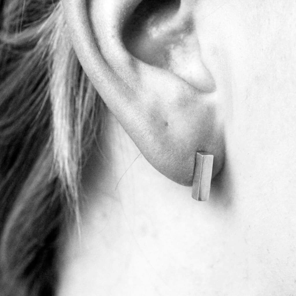 Handmade Eco-Friendly fine jewellery by Marie Beatrice Gade, RECTANGLE Earrings