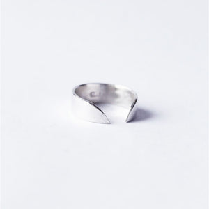 Thor ring from M of Copenhagen made from recycled silver on white background