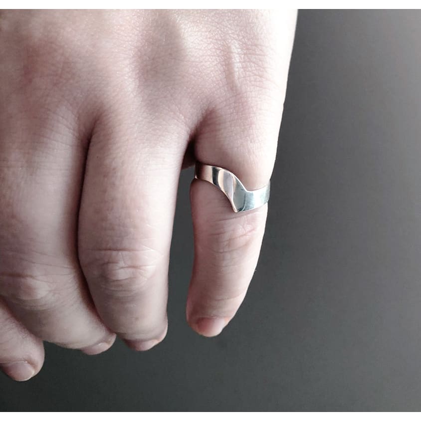 Handmade Eco-Friendly fine jewellery by Marie Beatrice Gade, THY Ring Wide