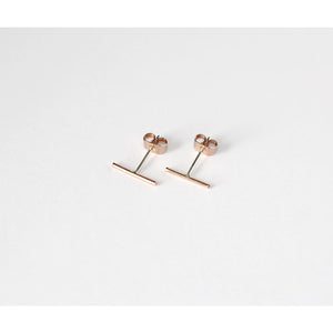 Tundra 9ct red gold earrings with sterling silver pins and scrolls by M of Copenhagen