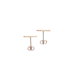 Tundra 9ct red gold earrings with sterling silver pins and scrolls by M of Copenhagen