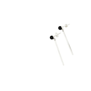 Vienna earrings by M of Copenhagen with recycled silver and natural onyx beads